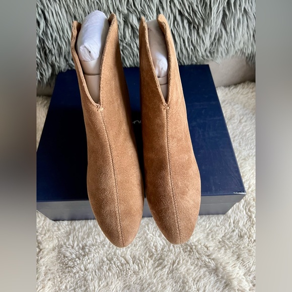 $158 Splendid Paige Western Boot ANKLE BOOTIE SUEDE light camel brown - Picture 6 of 10